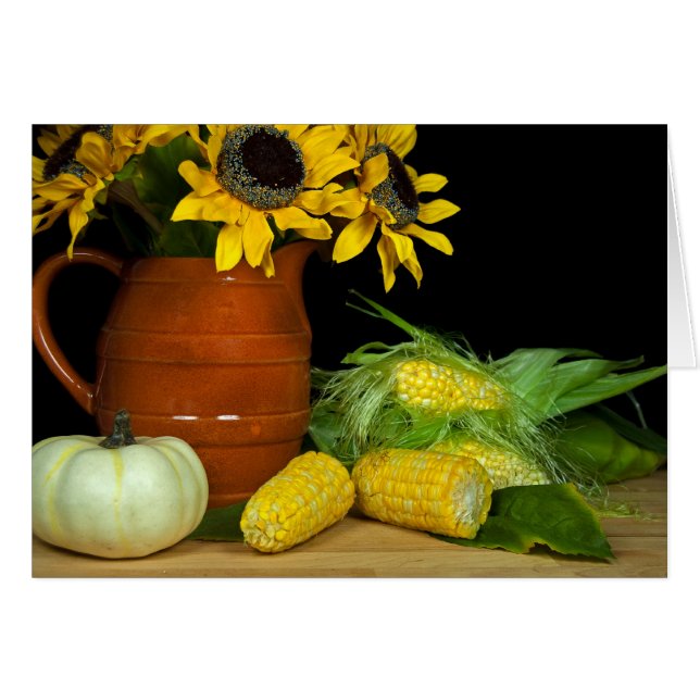 Sonnenblumen und Zuckermais (Vorderseite (Horizontal))