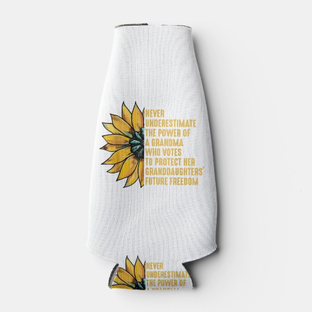 Sonnenblumen unterschätzen den Power von Oma nie Flaschenkühler (Vorderseite)