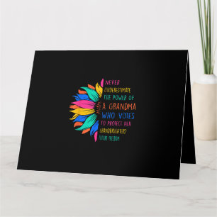 Sonnenblumen unterschätzen den Power von Oma nie Karte