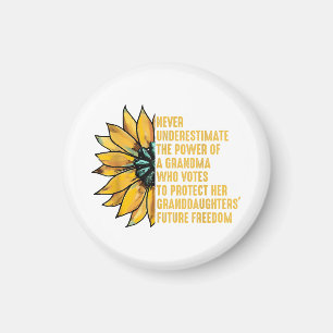 Sonnenblumen unterschätzen den Power von Oma nie Magnet