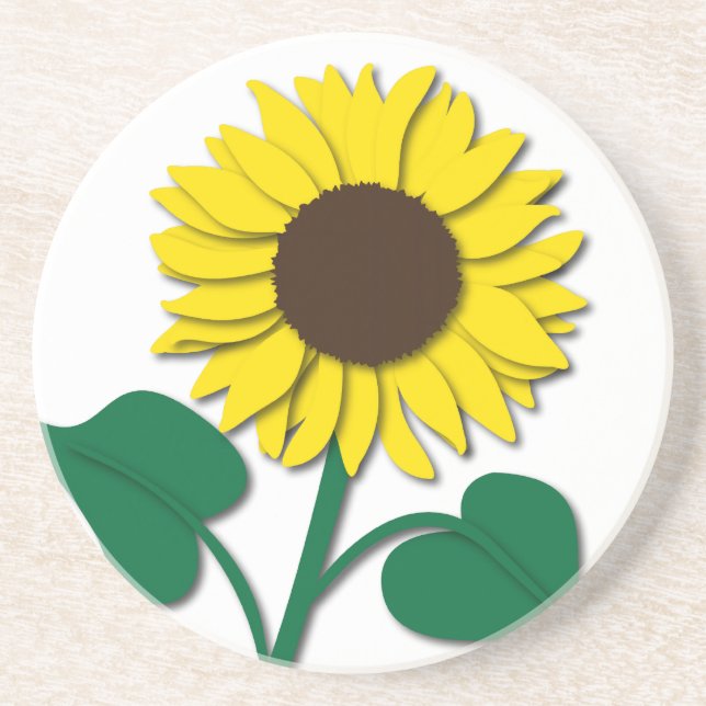 Sonnenblumen-Untersetzer Getränkeuntersetzer (Vorne)
