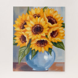 Sonnenblumen-Vase Aquarell-Blumenstrauß Puzzle