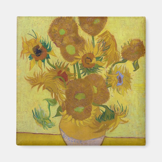 Sonnenblumen, Vincent van Gogh, 1889 Magnet (Vorne)