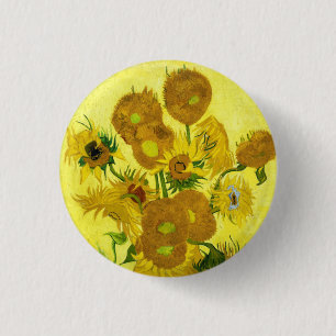 Sonnenblumen Vincent van Gogh Button