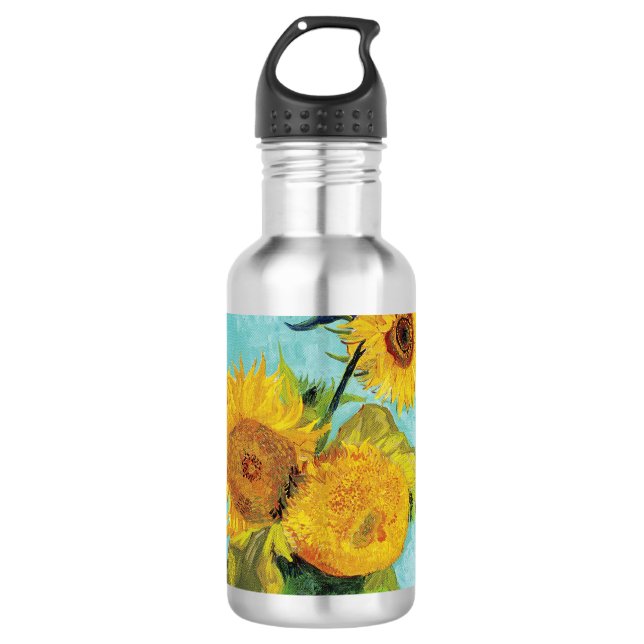 Sonnenblumen Vincent van Gogh Edelstahlflasche (Vorderseite)