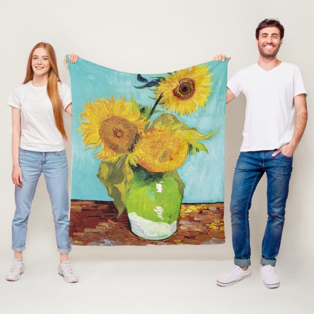 Sonnenblumen Vincent van Gogh Fleecedecke (Beispiel)