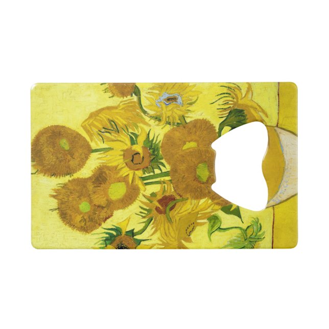 Sonnenblumen Vincent van Gogh Geldbeutel Flaschenöffner (Vorderseite (Horizontal))