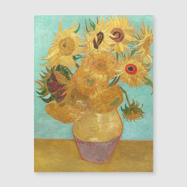 Sonnenblumen Vincent van Gogh Magnetkarte (Vorderseite)