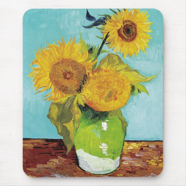 Sonnenblumen Vincent van Gogh Mousepad (Vorne)