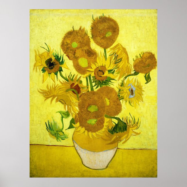 Sonnenblumen Vincent van Gogh Poster (Vorne)