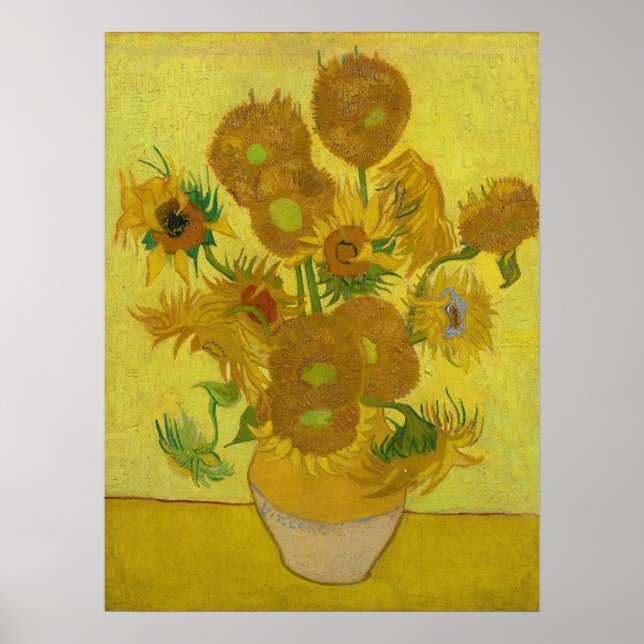 Sonnenblumen - Vincent van Gogh Poster (Vorne)
