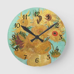Sonnenblumen Vincent van Gogh Runde Wanduhr