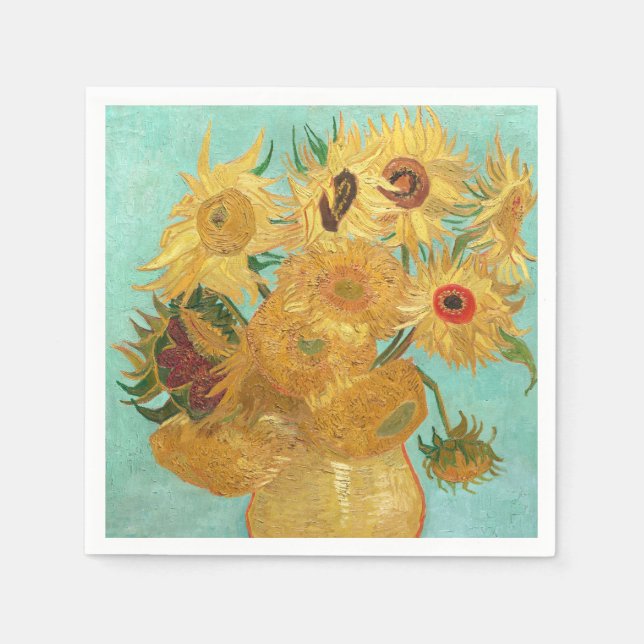 Sonnenblumen Vincent van Gogh Serviette (Vorderseite)