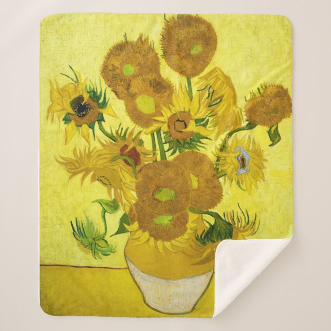 Sonnenblumen Vincent van Gogh Sherpadecke (Vorderseite)