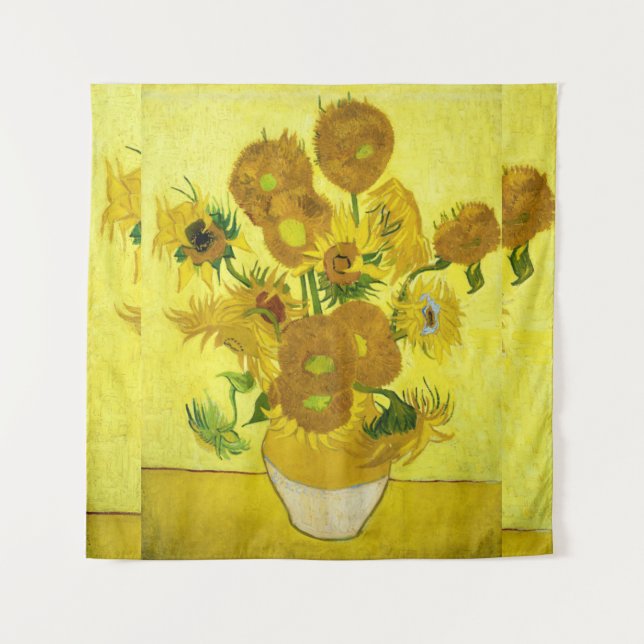 Sonnenblumen Vincent van Gogh Wandteppich (Vorderseite)