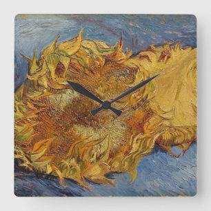 Sonnenblumen Vincent van Goghs  , 1887 Quadratische Wanduhr