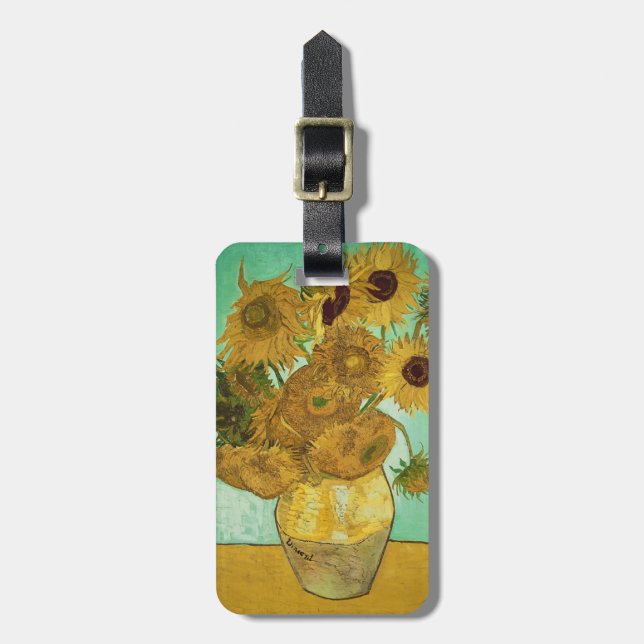 Sonnenblumen Vincent van Goghs |, 1888 Gepäckanhänger (Vorderseite vertikal)
