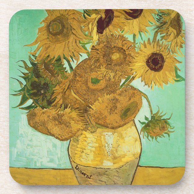 Sonnenblumen Vincent van Goghs |, 1888 Untersetzer (Vorderseite)