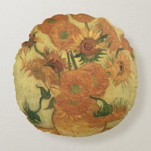 Sonnenblumen Vincent van Goghs  , 1889 Rundes Kissen