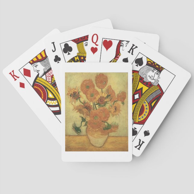 Sonnenblumen Vincent van Goghs |, 1889 Spielkarten (Rückseite)