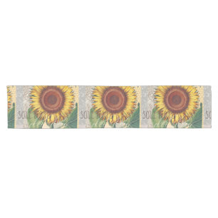 Sonnenblumen Vintag Damask Blume Art Kurzer Tischläufer