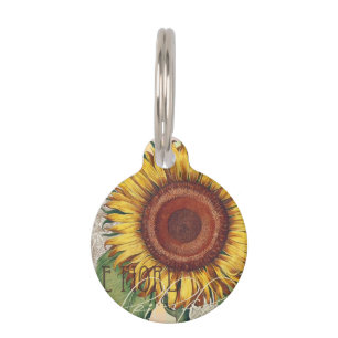 Sonnenblumen Vintag Damask Blume Art Tiernamensmarke