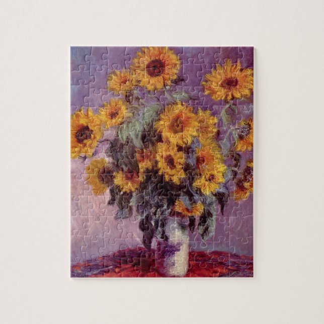 Sonnenblumen von Claude Monet Puzzle (Vertikal)