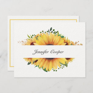 Sonnenblumen von Ihrem Schreibtisch eine persönlic Mitteilungskarte