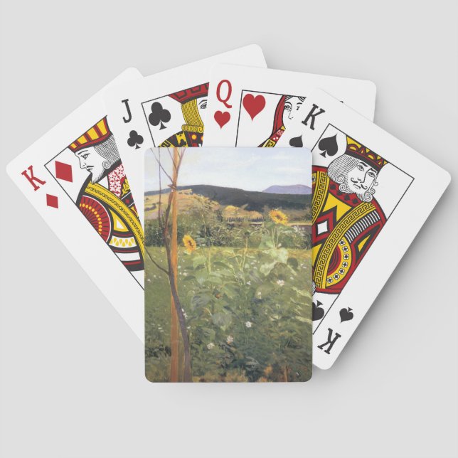 Sonnenblumen (von Jacek Malczewski) Spielkarten (Rückseite)