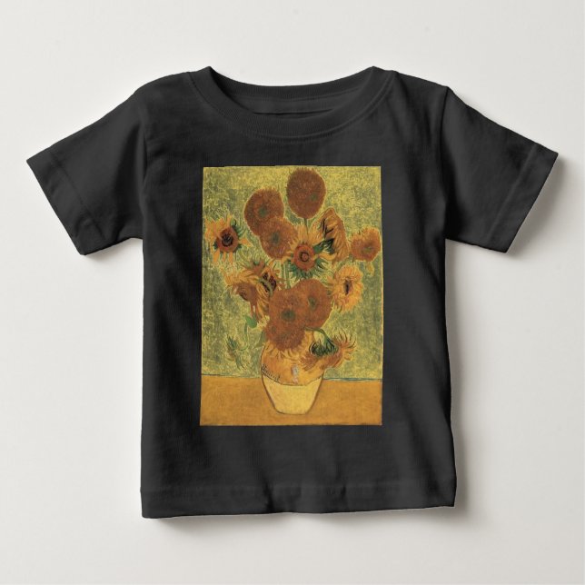 Sonnenblumen von Van Gogh Baby T-shirt (Vorderseite)
