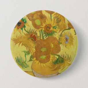 Sonnenblumen von Van Gogh Button