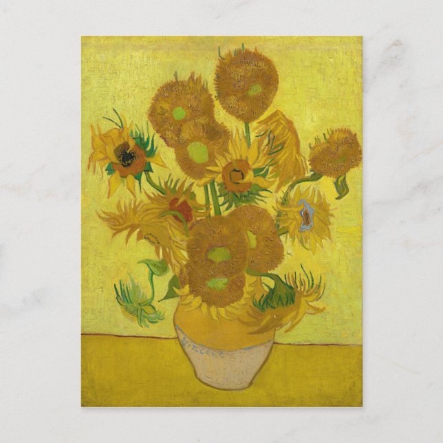 Sonnenblumen von Van Gogh Gemälde Art Postkarte (Vorderseite)