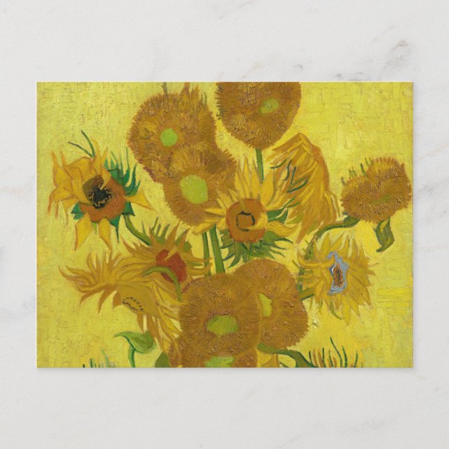 Sonnenblumen von Van Gogh Gemälde Art Postkarte (Vorderseite)
