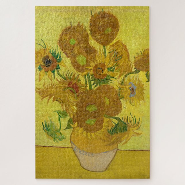 Sonnenblumen von Van Gogh Gemälde Art Puzzle (Vertikal)