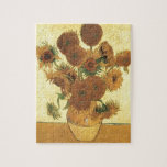 Sonnenblumen von Van Gogh Gemälde Art Puzzle<br><div class="desc">Stillleben: Vase mit 15 Sonnenblumen Gemälde von Vincent van Gogh. Der Expressionismus ist nicht nur eine Möglichkeit, Dinge zu sehen, sondern auch eine Möglichkeit, sie zu machen, sie zu malen. Ein Expressionist malen nicht "flach" und in reinen Tönen - er bricht seine Töne auf und wendet sie mit einem liberalen...</div>