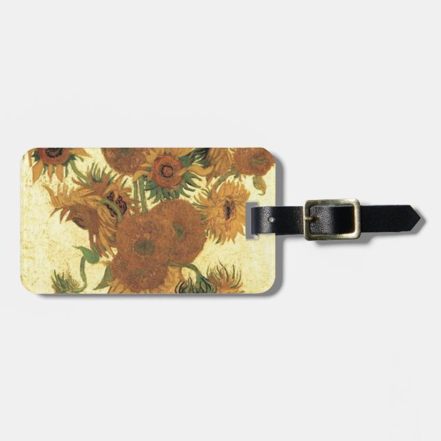 Sonnenblumen von Van Gogh Gepäckanhänger (Vorderseite horizontal)