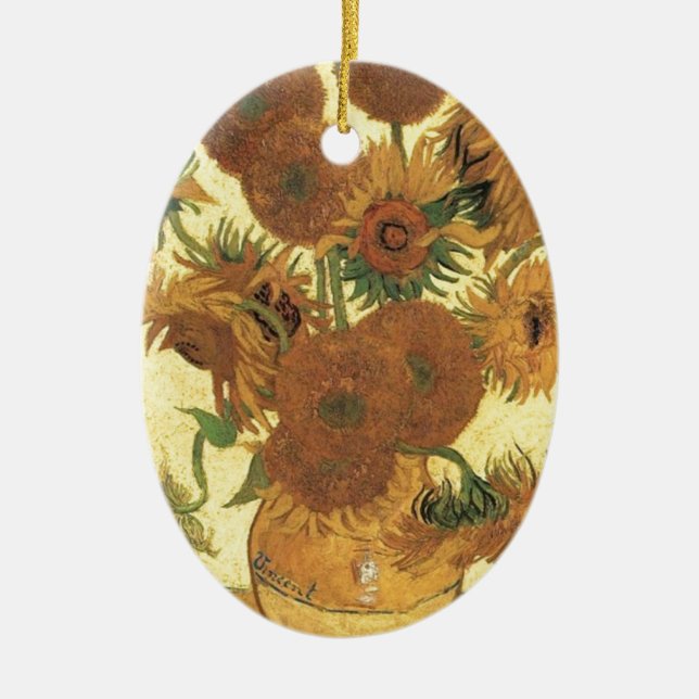 Sonnenblumen von Van Gogh Keramikornament (Vorne)