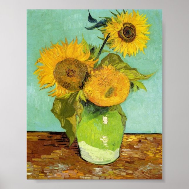 Sonnenblumen von Van Gogh Poster (Vorne)