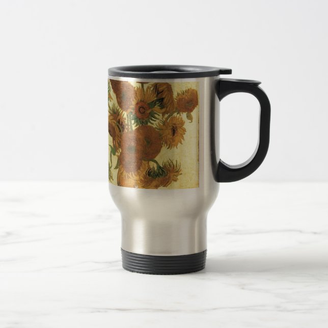 Sonnenblumen von Van Gogh Reisebecher (Rechts)