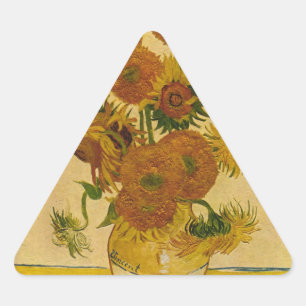 Sonnenblumen von Vincent van Gogh, 1878 Dreieckiger Aufkleber
