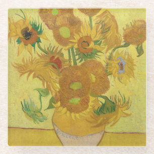 Sonnenblumen von Vincent van Gogh (1888) Glasuntersetzer