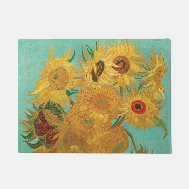 Sonnenblumen von Vincent Van Gogh Fußmatte (Vorderseite)