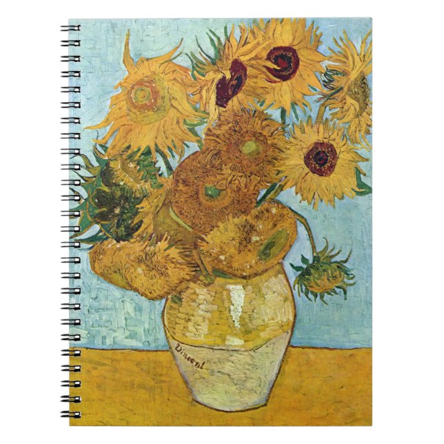 Sonnenblumen von Vincent Van Gogh Notizblock (Vorderseite)