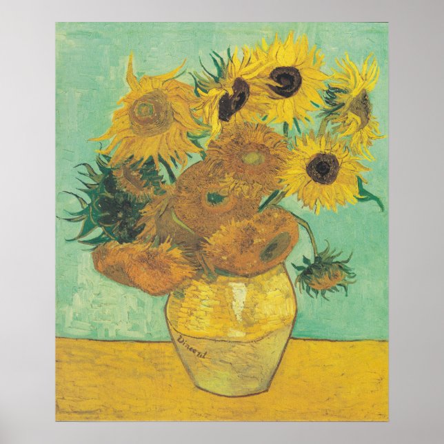 Sonnenblumen von Vincent Van Gogh Poster (Vorne)