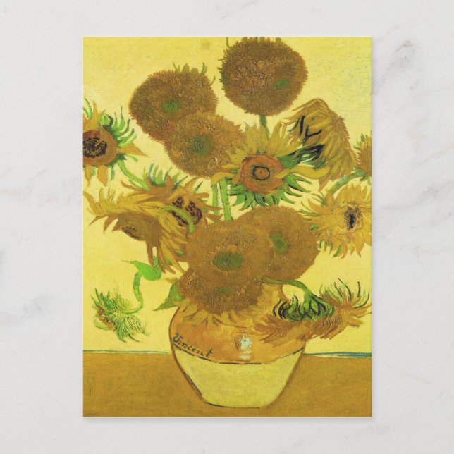 Sonnenblumen von Vincent Van Gogh Postkarte (Vorderseite)