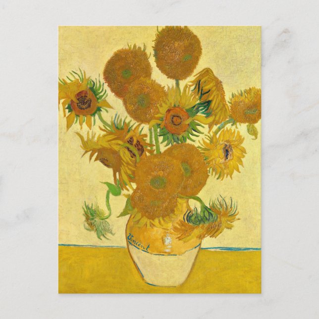 Sonnenblumen von Vincent Van Gogh Postkarte (Vorderseite)