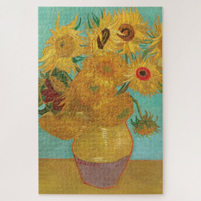 Sonnenblumen von Vincent Van Gogh Puzzle (Vertikal)
