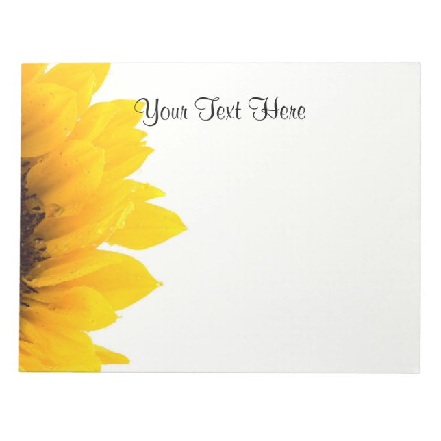 Sonnenblumen Vorlage Notizblock (Vorderseite)