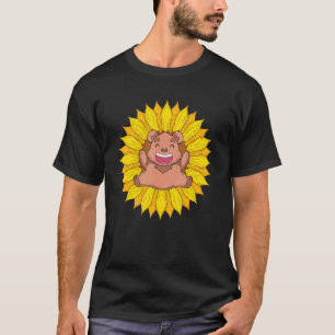 Sonnenblumen-Wald Tier Niedlich-brauner Bär T-Shirt