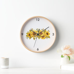 Sonnenblumen Wall Uhr